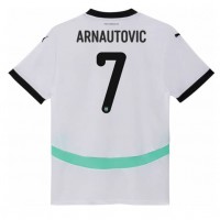 Camiseta Austria Marko Arnautovic #7 Visitante Equipación para mujer Eurocopa 2024 manga corta